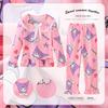 Pijamas de manga larga para niños Primavera y otoño Delgados Niña Lindo Dibujos animados Estilo occidental Traje de ropa para el hogar con aire acondicionado para niñas Ropa exterior