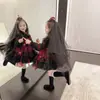 Vestido de Princesa Maligna Pequena para Halloween Fantasia Mágica de Vampiro Cosplay para Meninas Lolita Vestido Lolita Infantil Outono