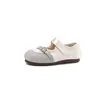 Sapatos baixos fofos para meninas, nova coleção primavera/outono, sapatos infantis de couro macio, sapatos Mary Jane para meninas pequenas, verde oliva, sapatos de princesa para meninas