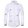 Camisa informal de manga larga para hombre, estilo ejecutivo, talla grande, con estampado bronceado, tallas M-7L