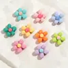 Cor Macaron Bloco de Cor Doce Flores Pequenas Materiais Artesanais DIY Acessórios de Resina Adesivos Ímãs de Geladeira Enfeites de Cola de Creme