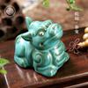 Juego de té Kung Fu, accesorios de cerámica antigua, horno Ru, té para mascotas, decoración del hogar, artesanías, mascota Kirin, cerámica al por mayor