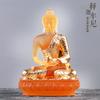 Estatua de Buda esmaltada, Buda tántrico Sakyamuni, Buda Tathagata, pegada en oro para decoración