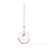 Colgante de cristal jardinería Manualidades decoración de dormitorio atrapasueños púrpura grava Loto color AB tamaño Círculo dorado