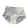 Bragas Sexys de Encaje Hueco Pure Desire para Mujer, Cintura Media-Baja, Satén Perlado, Malla Transparente, Amigables con la Piel, Suaves, Sin Pellizcar el Trasero