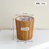 Macetas Cónicas de Plástico Tejido Transfronterizas, Cestas Florales Tejidas a Mano Tipo Ratán, Cestas Decorativas de Escritorio para Plantas Verdes, Macetas de Jardinería
