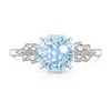 Anillo de Estrellas Cortadas de Fuegos Artificiales de Piedras Preciosas de Colores Más Vendido en Transmisión en Vivo, Anillo Deslumbrante de Diamante de Alto Carbono con Piedras Preciosas de Colores, Dropshipping Transfronterizo