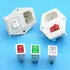 Enchufe de Corriente AC con Interruptor y Fusible, Enchufe AC Tres en Uno AC-01A, Interruptor Basculante Blanco de 2 Pines