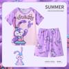 Pijamas de verano para niñas, bebés, verano, finos, de manga corta, grandes, con dibujos animados, para el hogar