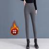 Pantalones Ajustados Cálidos de Pierna Delgada con Forro de Lana Grueso para Mujer de Cintura Alta Adelgazantes Elásticos Tallas Grandes Ropa de Abrigo Otoño e Invierno Leggings de Lana de Cordero