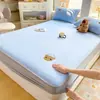 Juego de tres piezas de grado A para maternidad e infantil: tapete refrescante de seda de hielo, sábana plana y sábana bajera. Lavable a máquina, transpirable, adecuado para el verano, tapete suave para dormitorio 3