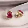 Clipes de Orelha de Pérola Sem Furos, Clipes de Osso de Orelha de Alta Qualidade, Brincos de Laço, Ganchos de Orelha Elegantes, Brincos Quadrados de Luxo Leve Atacado