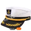 Sombrero de Capitán Simple Europeo y Americano para Combinar con Todo, para Fiesta, para Jugar, Vintage, Sombrero de Marinero, Tendencia de Moda, Sombrero Marino Bordado Blanco