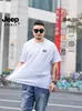 Jeep Spirit Jeep Hecho a Medida Camiseta de Manga Corta de Algodón Lycra Top para Hombre Casual Deportes Running Fitness Cuello Redondo
