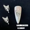 Novos acessórios de nail art: Pingentes de laço rosa e lua crescente com zircônia cúbica incrustada em cobre ultra brilhante para decorações de unhas de casamento e Nail Art DIY