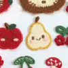 Bolsas Rojas Lindas de Dibujos Animados de Frutas/Animales Listas para Usar, Pasadores para el Cabello de Ropa, Pegatinas de Tela Decorativas Hechas a Mano para Bricolaje y Accesorios