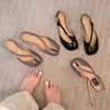 Sandalias Cerradas de Punta Dividida Estilo Coreano 2026 para Mujer, Sin Talón con una Sola Correa, Zapatos Mary Jane Planos Simples, Zapatos de Pezuña de Cerdo