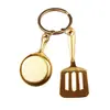 Accesorios de joyería de aleación colgante de pala colgante de llavero olla de oro de aleación vintage olla colgante pequeño venta caliente transfronteriza