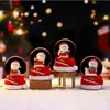 Adornos luminosos navideños de venta caliente transfronterizos, bola de cristal mini de Papá Noel, regalo para niños, decoración de habitación