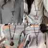 Collar Colgante Zapatos de Baile de Lazo Estilo Ballet para Mujer Y2K Diseño de Nicho Cadena Dulce para Suéter Cadena Ajustable para Suéter