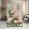 Divisória de parede dobrável estilo chinês para quartos de hotel, hall de entrada, sala de estar, apartamentos pequenos, simples e fácil de usar para decoração de casa