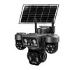 Cámara de Vigilancia Solar 4G para Exteriores con Grabación 24 Horas Cámara Panorámica 360° Visión Nocturna Doble Luz