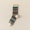 Meias Masculinas, Para Todas as Estações, Sem Costura, Estilo Étnico, Malha Dupla, Estilo Birkenstock, Cano Médio, Meias Femininas, Modernas, Algodão Penteado, Meias Masculinas
