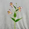 Nuevas Flores Artificiales para Boda y Decoración del Hogar, Pequeñas Orquídeas Iris Estilo Pintura al Óleo, Flores Falsas para Escaparates de Centros Comerciales y Arreglos de Paisajismo
