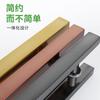 Manija de Puerta de Vidrio de Acero Inoxidable de Tubo Cuadrado Engrosado, Manija de Puerta de Madera Estilo Chino Resistente a Huellas Dactilares, Fabricante de Manijas de Puerta de Habitación Privada