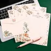 Set de papel de carta y sobres con temática de gatos, engrosado para escribir a mano cartas, papel de carta de regalo estilo ins, regalo de dibujos animados, decoración de mensajes