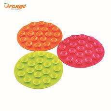 Alfombrilla antideslizante con ventosa de doble cara de Orange, ideal para vajilla, mantel individual con ventosa, posavasos, base de taza y base de tazón.