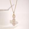 Collar Colgante de Moda Transfronterizo Aliexpress Lujo Ligero con Circonita para Mujer, Cadena para Clavícula de Gama Alta de Nicho Completamente Diamantada, Venta al por Mayor desde el Fabricante