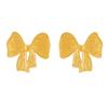 Pendientes de lazo de azúcar para mujer, estilo europeo y americano, acero de titanio, recubrimiento de vacío PVD, color oro de 18 quilates, pendientes de alta gama que conservan el color, venta al por mayor de pendientes