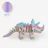 Triceratops Impreso en 3D Cuerpo Completo Articulaciones Forma Móvil Libre para Balancear Hecho a Mano Juguete Nuevo Decoración Regalo para Niños