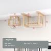 Árbol para Gatos de Pared DIY Marco de Escalada para Gatos Montado en Pared Rascador para Gatos Montado en Pared Plataforma de Salto para Gatos Estante para Gatos de Madera Maciza Cama para Gatos Integrada