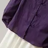 Tiro Real 2026: Elegante Camisa Botonada Estilo Chino Retro Modificada con un Toque de Alta Gama, Top tipo Cárdigan