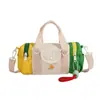 Bolsas para Niños 2025 Nuevo Diseño de Nicho Color de Contraste Casual Bolso Cilíndrico para Niñas Bolso de Hombro Cruzado de Viaje