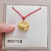 Colgante Jinqi Baifufu Candado Pequeño Dorado Bolsa Dragón y Fénix Candado Dorado Collar para Niños Bebé Buen Significado Estilo Exquisito y Versátil
