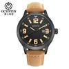 Reloj de Pulsera para Hombre de Cuarzo No Mecánico con Correa de Nylon Caliente Resistente al Agua de Cuero Genuino Doble Calendario Estilo Coreano para Estudiante