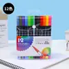 Set de Marcadores de Doble Punta Nuevos Transfronterizos con Bolígrafos de Contorno de Punta Suave Creativos, Marcadores para Graffiti, Bolígrafos de Colores para Dibujo Artístico Estudiantil