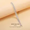 Pulsera de Aleación de Cobre con Diseño de Barra Cuadrada Full Zircón de Lujo Ligero para Mujer, Joyería Versátil de Moda Exquisita de Gama Alta de Nicho