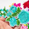 Pegatinas de Tela Bordadas de Boutique Estilo Chino Flores Floreciendo Flores Ricas Hoja de Arce Flores Bordadas para Computadora Adhesivas Parche para Ropa DIY Pegatinas