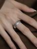 Anillo de Plata de Ley S999 Mariposa de Seda para Pie de Mujer Apertura Vacía Pura Ajustable Retro Pintado Sentido de Alta Gama Personalidad Anillo Ancho