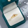 Nuevo anillo cuadrado Ruyi de esmalte con patrón artesanal, hermoso diseño en forma de trébol de cuatro hojas, temperamento exquisito de alta gama, abertura