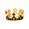 Anillo de Corona Retro de Acero de Titanio Europeo y Americano 2025 Anillo de Acero Inoxidable con Cruz para Hombre Artesanía Pulida