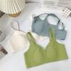 Ropa interior sin costuras para mujer, fina, fruncida, con pecho grande que muestra el pecho pequeño, refuerzo superior, antiflacidez, sujetador especial sin aro para mujer con pecho pequeño.