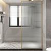 Puerta Divisoria de Cristal de Acero Inoxidable 304 Moderna para Sala de Estar, Divisoria de Baño Minimalista Moderna con Marco Ultradelgado para Uso Doméstico
