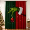 Amazon Venda Quente Transfronteiriça Cortinas com Impressão Digital Série de Natal Decoração de Casa Cortinas Blackout SHIEN Dropshipping