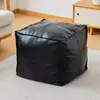 Funda de taburete de cuero bolsa de almacenamiento para ropa vieja ociosa asiento bajo de sofá sala de estar pilar de asiento ventana salediza perezoso cuero adulto