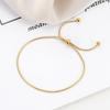 Versión coreana de pulsera sencilla de hueso de serpiente de oro de 18 quilates popular en línea para novias estudiantes simple ins Mori longitud ajustable no se desvanece